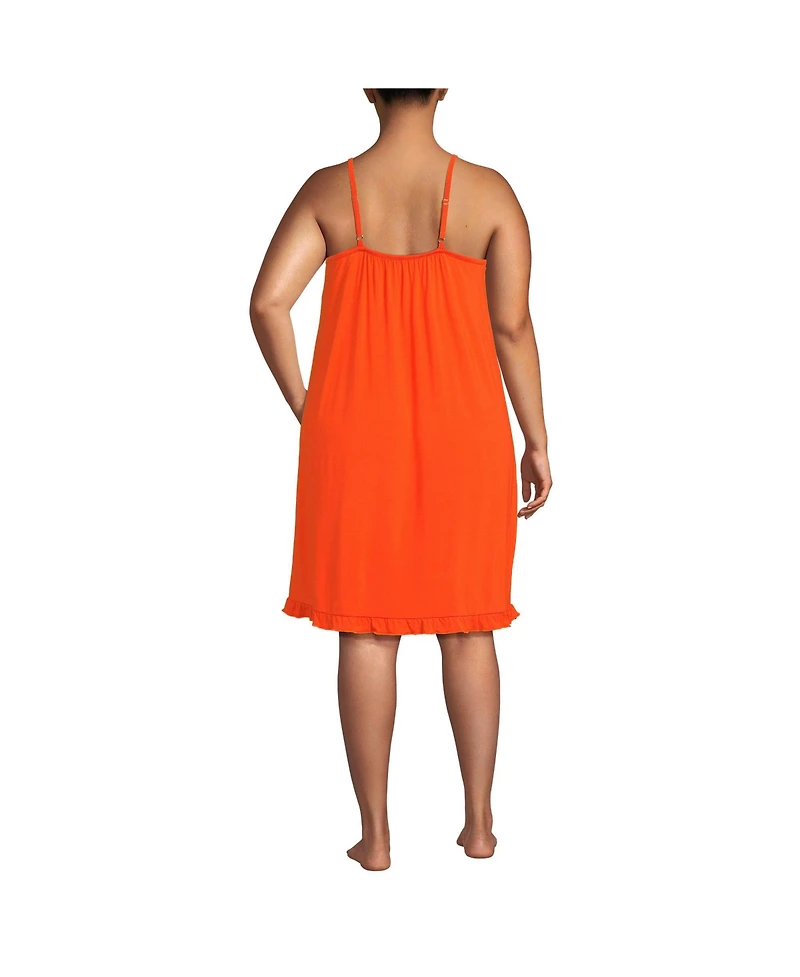 Lands' End Plus Cooling Knee Length Slip Nightgown