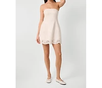 WeWoreWhat Women's Strapless Peplum Mini Dress