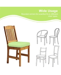 Aoodor Outdoor Dining Chair Cushions Set of 4, Waterproof Patio Furniture Seat Cushions, Outdoor Chair Pads with Ties, 18 x 19 inch