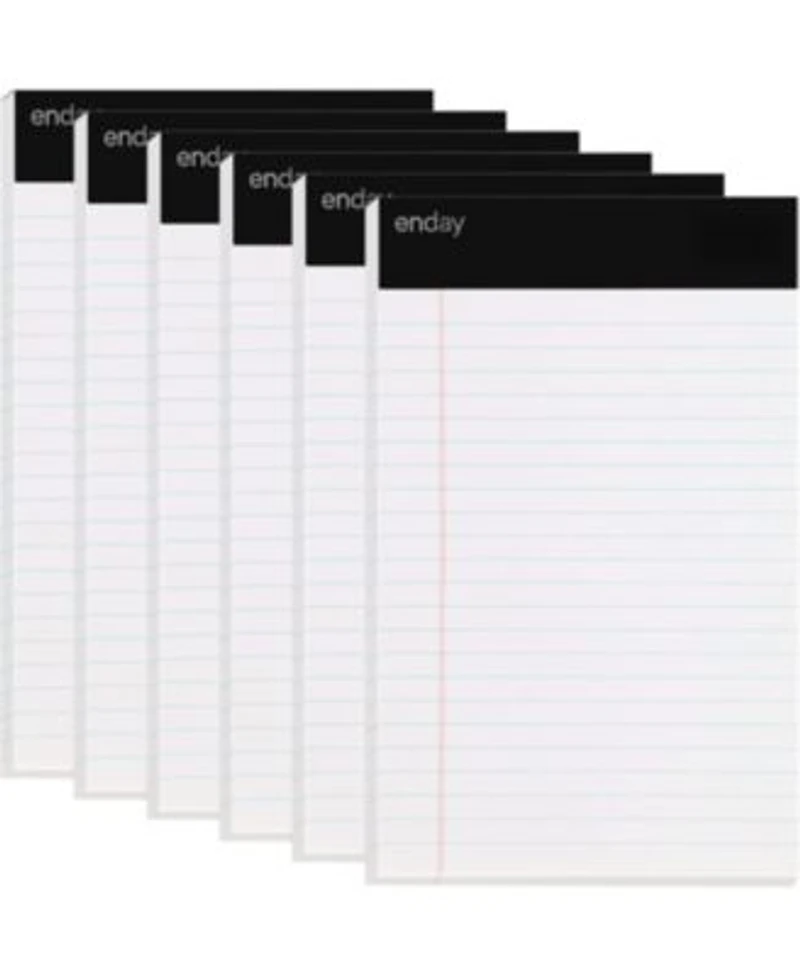 Jr. Legal Pad Small Note Pads Legal Ruled Writing Pad. Perforated Edge. 5 X22 X 8 X22 Canary Yellow Universal 50 Sheets Per Pad Pack Of 6