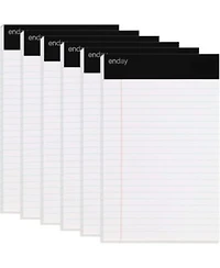Jr. Legal Pad Small Note Pads Legal Ruled Writing Pad. Perforated Edge. 5 X22 X 8 X22 Canary Yellow Universal 50 Sheets Per Pad Pack Of 6