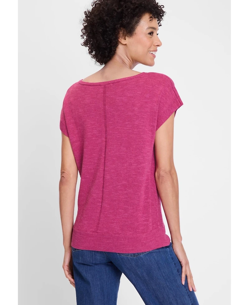 Olsen Women's Sleeveless Boat Neck Dolman Pullover