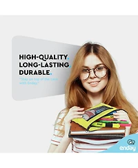 Enday Pink Pencil Pouch for 3 Ring Binder, Zippered Binder Pouches, Case Large Bags f