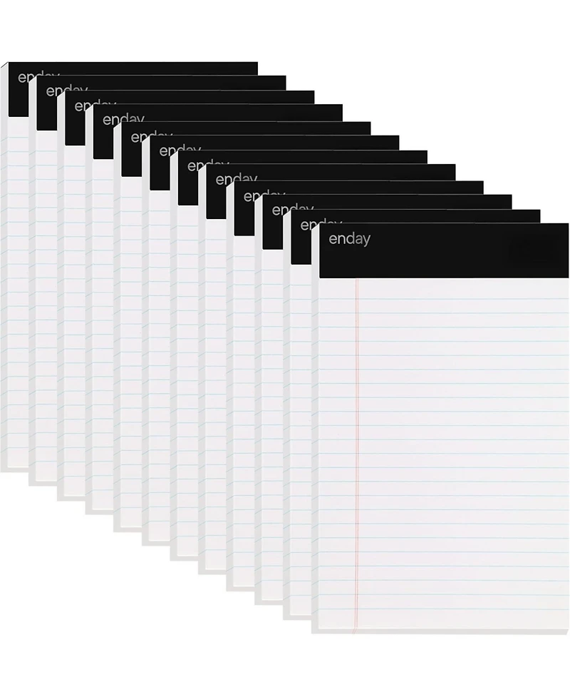 Jr. Legal pad, Small Note Pads Legal Ruled Writing Pad. Perforated Edge. 5" X 8" Canary Yellow, Universal, 50 sheets per Pad (Pack of 12)