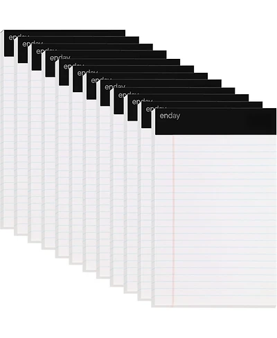 Jr. Legal pad, Small Note Pads Legal Ruled Writing Pad. Perforated Edge. 5" X 8" Canary Yellow, Universal, 50 sheets per Pad (Pack of 12)