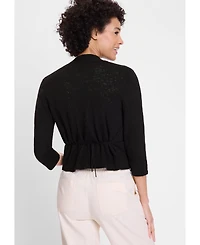 Olsen Women's Cropped Cardigan with Waist Tie