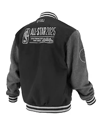 Fisll Men's and Women's Black 2025 All-Star Game Full-Snap Varsity Jacket
