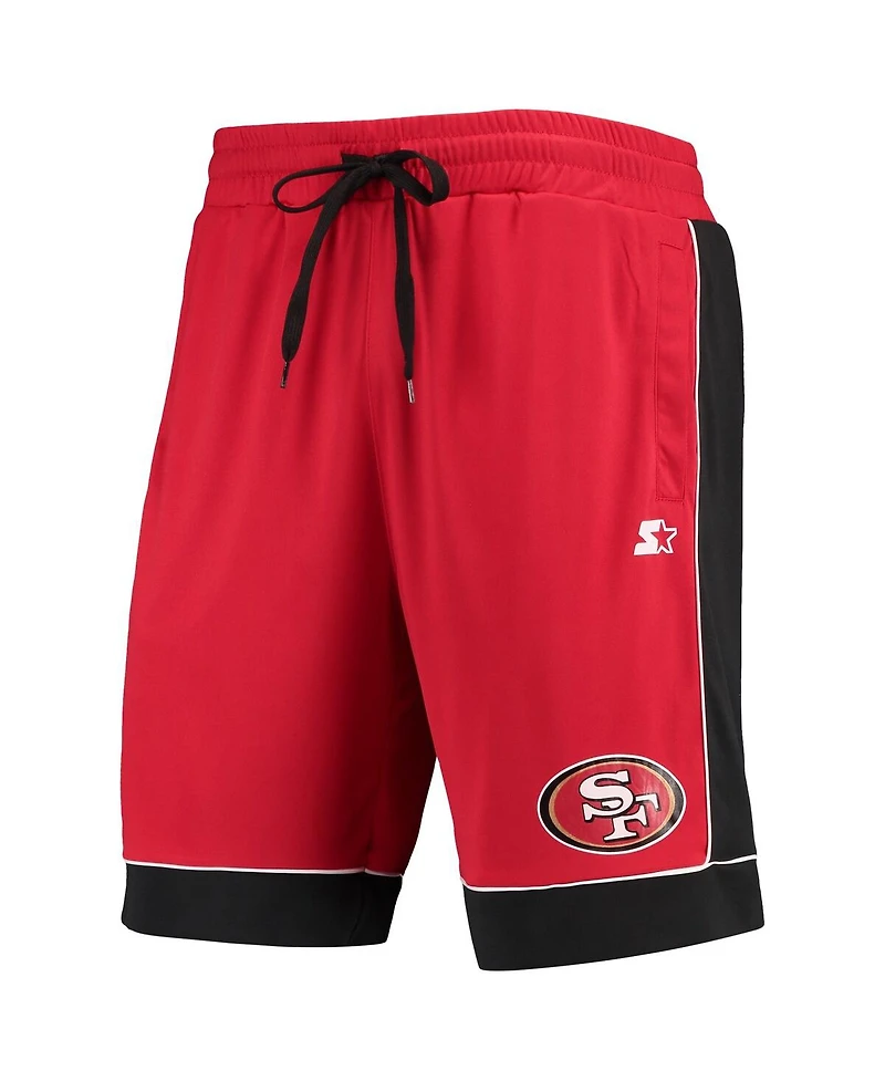Starter Men's Scarlet/Black San Francisco 49ers Fan Favorite Fashion Shorts