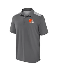 Fanatics Men's Gray Cleveland Browns Long Shot Polo Shirt