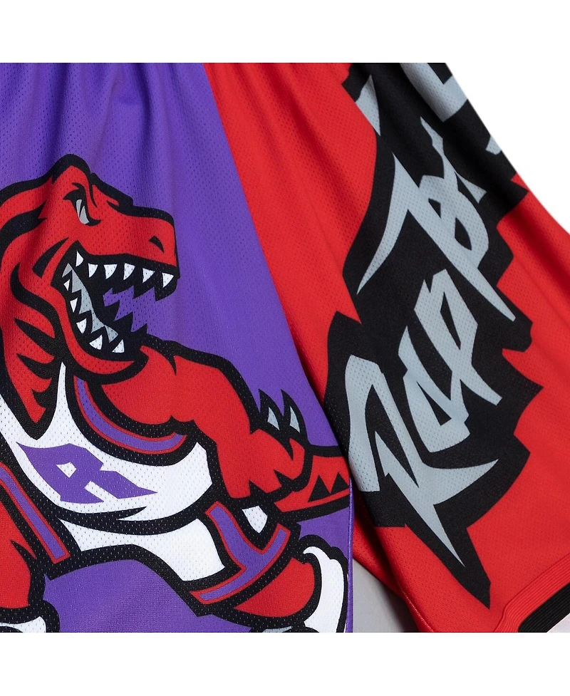 Mitchell & Ness Men's Purple Toronto Raptors Big Face 5.0 Fashion Shorts