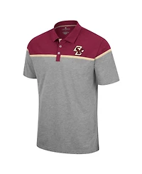 Colosseum Men's Heather Gray Boston College Eagles Chamberlain Polo Shirt