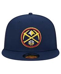New Era Men's Navy Denver Nuggets Mesh back 9FIFTY Snapback Hat