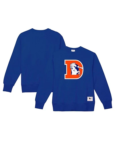 Mitchell & Ness Men's Royal Denver Broncos Basic Fleece Pullover Sweatshirt