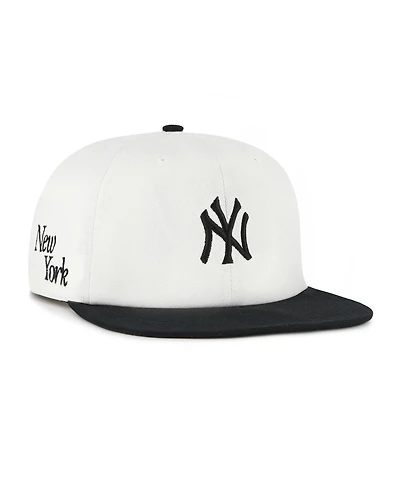 '47 Brand Men's White/Black New York Yankees Foundation Captain Snapback Hat