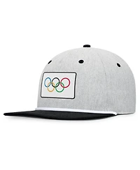 Fanatics Men's Heather Gray/Black Olympic Games Photo Finish Adjustable Hat