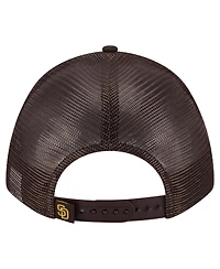 New Era Men's Dark Brown San Diego Padres Minimalist 9FORTY A-Frame Adjustable Hat