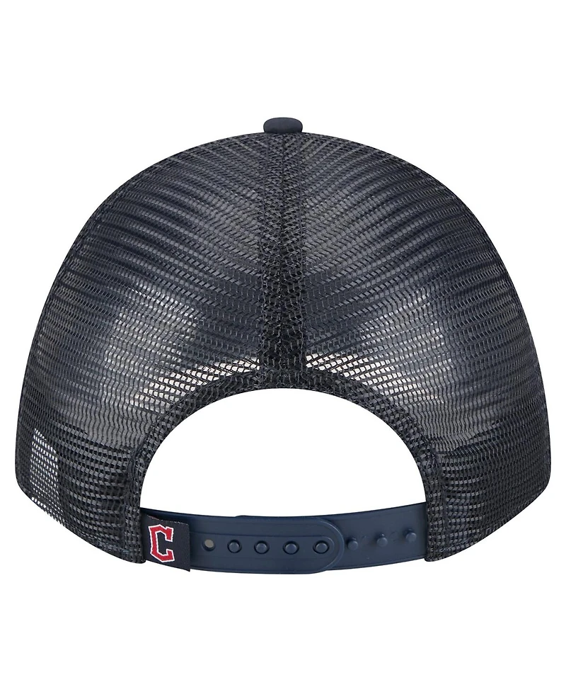 New Era Men's Navy Cleveland Guardians Minimalist 9FORTY A-Frame Adjustable Hat