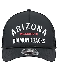New Era Men's Black Arizona Diamondbacks Minimalist 9FORTY A-Frame Adjustable Hat