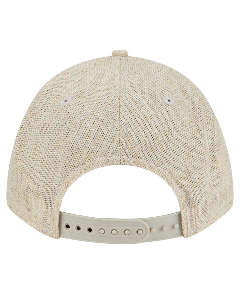New Era Men's Beige Seattle Mariners Cotton Weave M-Crown A-Frame 9FORTY Adjustable Hat