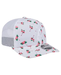 New Era Men's White Los Angeles Angels Flamingo Mesh Back 9SEVENTY Stretch-Snap Hat