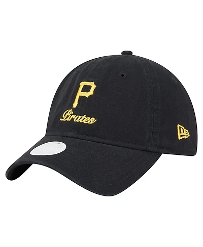 New Era Women's Black Pittsburgh Pirates Preppy Team 9TWENTY Adjustable Hat