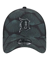 New Era Men's Black Detroit Tigers 9FORTY A-Frame Trucker Adjustable Hat
