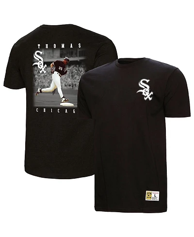 Mitchell & Ness Men's Frank Thomas Black Chicago White Sox Legends Collection Vintage Logo T-Shirt