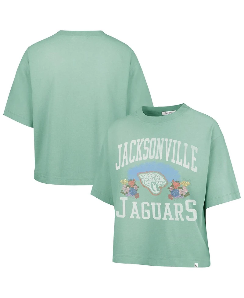 '47 Brand Women's Mint Jacksonville Jaguars Florentina Montauk Cropped T-Shirt