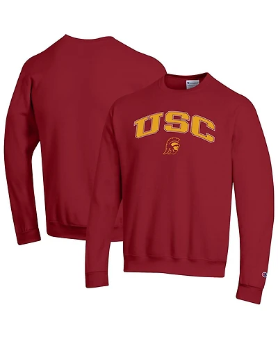 Champion Men's Cardinal Usc Trojans Arch Over Logo Pullover Sweatshirt
