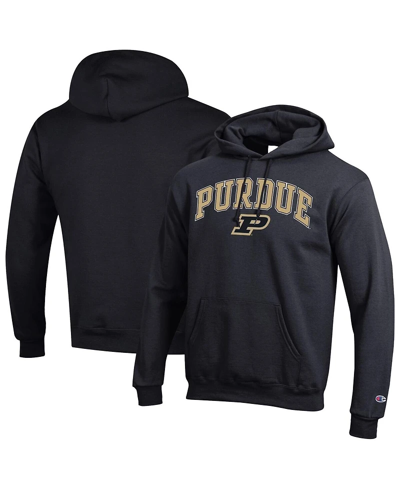 Champion Men's Black Purdue Boilermakers Arched Logo Fleece Pullover Hoodie