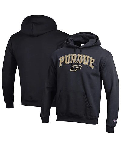 Champion Men's Black Purdue Boilermakers Arched Logo Fleece Pullover Hoodie
