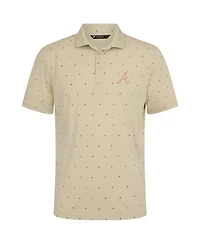 LevelWear Men's Cream Atlanta Braves Vision Polo Shirt