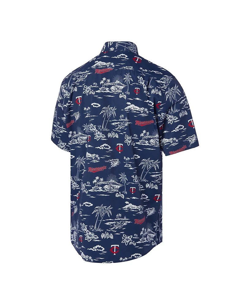 Reyn Spooner Men's Navy Minnesota Twins Kekai Performance Button-Down Shirt