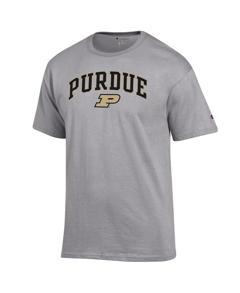 Champion Men's Heather Gray Purdue Boilermakers Arch Over Logo T-Shirt