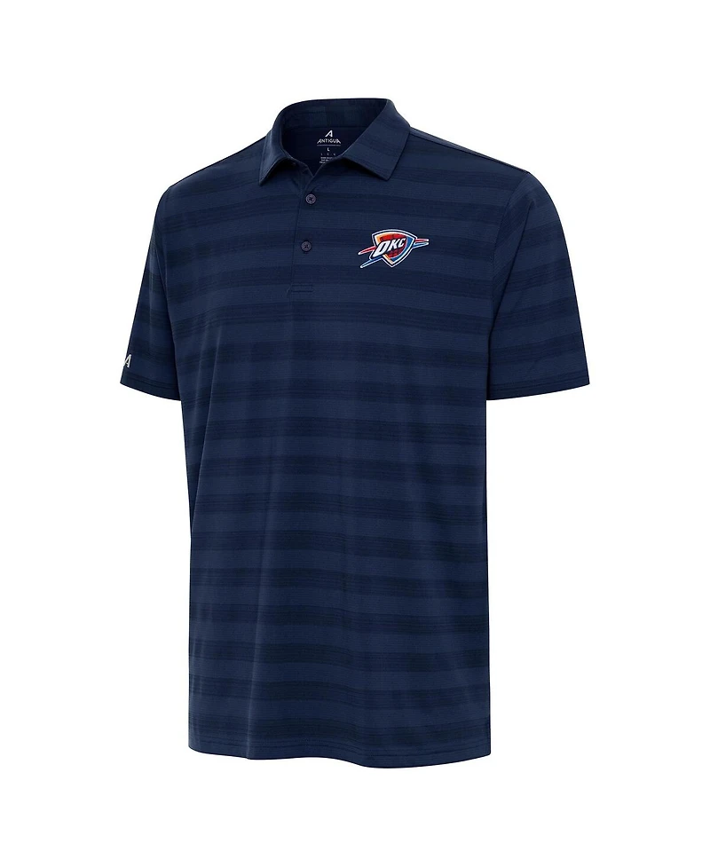 Antigua Men's Navy Oklahoma City Thunder Tunnel Polo Shirt