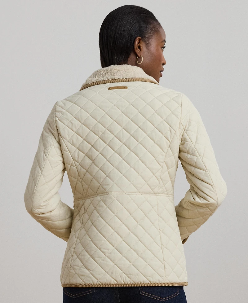 Lauren Ralph Lauren Women's Faux-Sherpa-Collar Quilted Coat