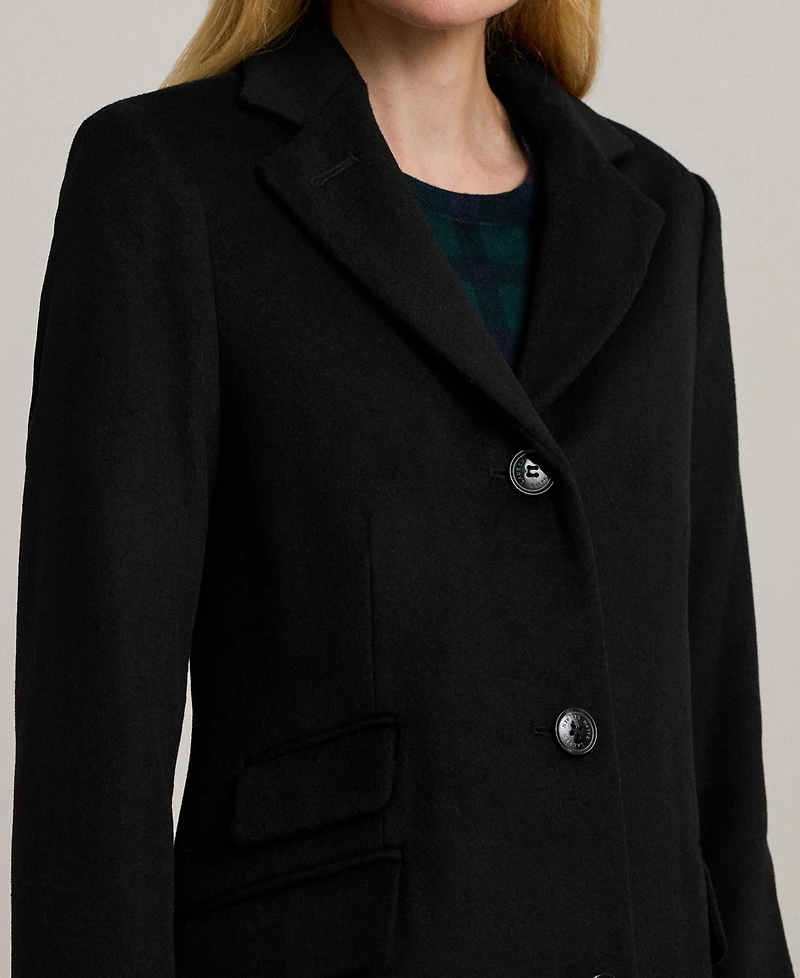 Lauren Ralph Petite Notched-Collar Walker Coat