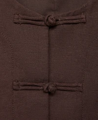 Mango Women's Linen-Blend Suit Vest