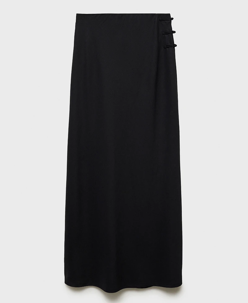Mango Women's Linen-Blend Straight Skirt