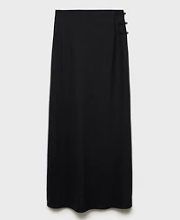 Mango Women's Linen-Blend Straight Skirt