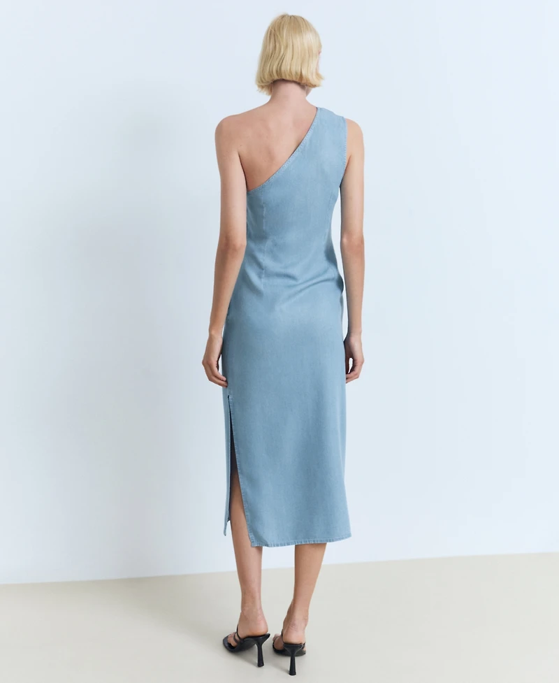 Mango Women's Lyocell Asymmetrical Dress