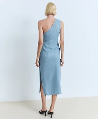 Mango Women's Lyocell Asymmetrical Dress