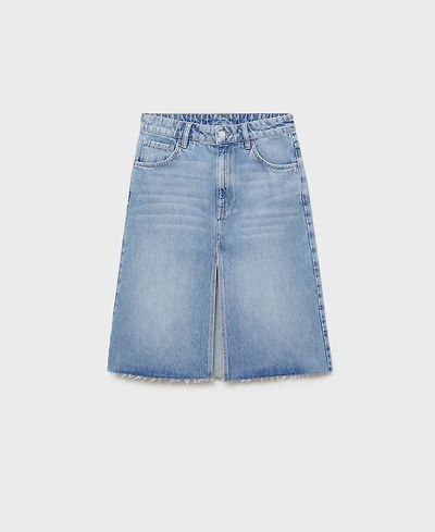Mango Women's Denim Midi Skirt