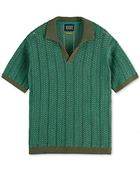 Scotch & Soda Men's Structured Knit Sweater Polo Shirt