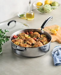 Farberware Brilliance 6-Qt. Stainless Steel Saute Pan & Lid