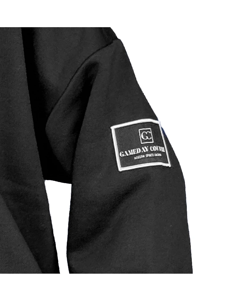 Gameday Couture Women's Black Detroit Lions Oversized Players Only Label Pullover Sweatshirt