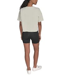 Calvin Klein Performance Women's Cotton Raised Logo Cropped T-Shirt