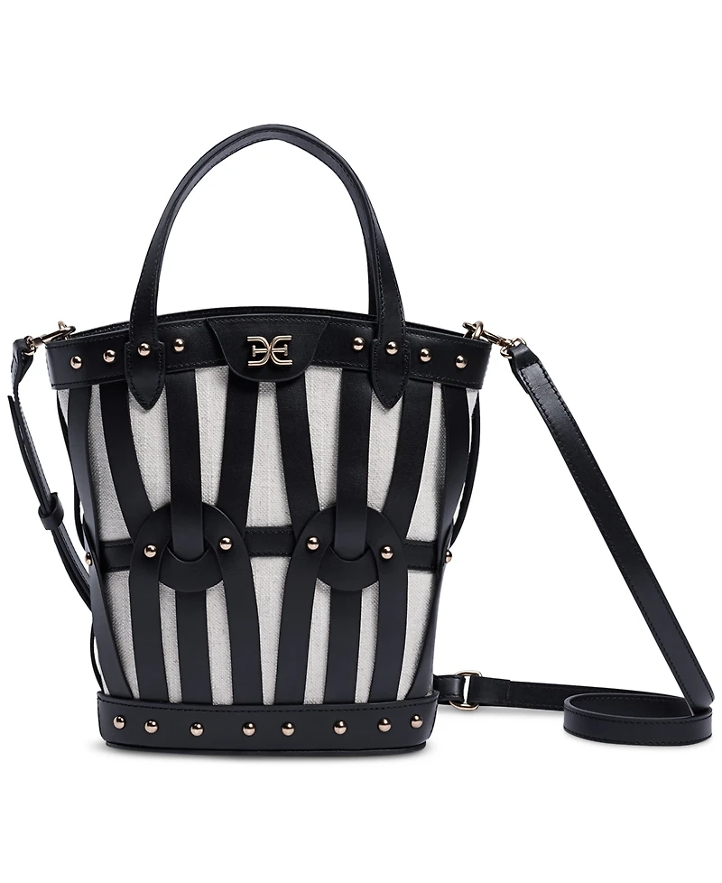Sam Edelman Bay Medium Dye Cut Leather Fan Tote