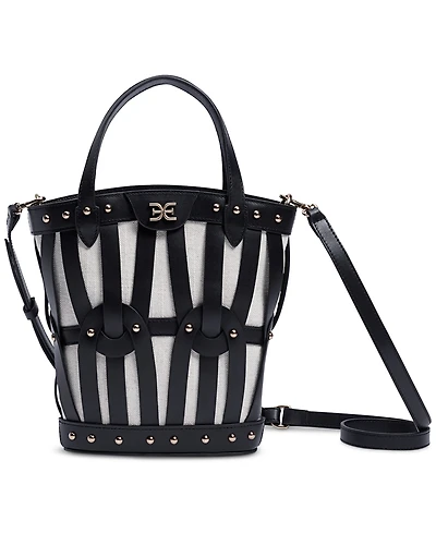 Sam Edelman Bay Medium Dye Cut Leather Fan Tote
