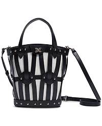 Sam Edelman Bay Medium Dye Cut Leather Fan Tote